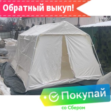 Палатка Гарнизон-7 белого цвета с полом